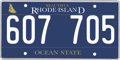 RI license plate 607705
