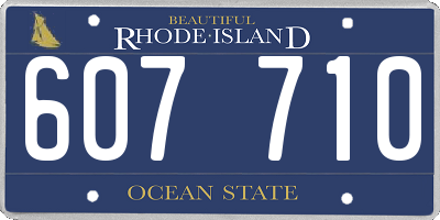 RI license plate 607710