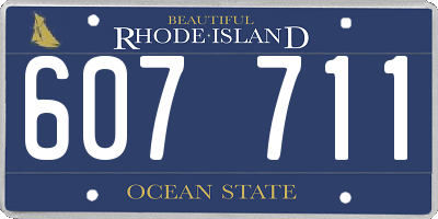RI license plate 607711