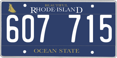 RI license plate 607715