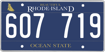 RI license plate 607719