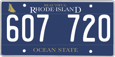 RI license plate 607720