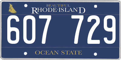 RI license plate 607729