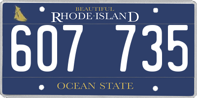 RI license plate 607735