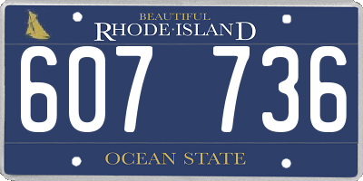 RI license plate 607736