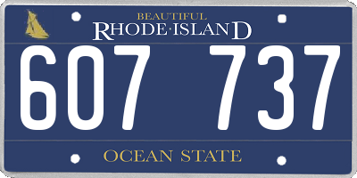 RI license plate 607737