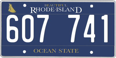 RI license plate 607741
