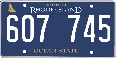 RI license plate 607745