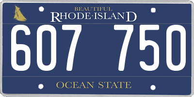 RI license plate 607750
