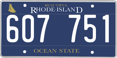 RI license plate 607751