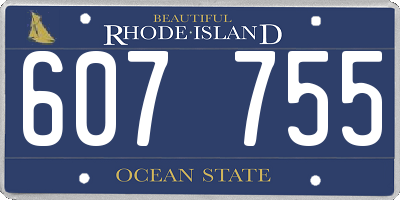 RI license plate 607755