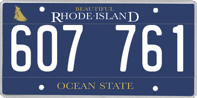 RI license plate 607761