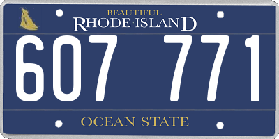 RI license plate 607771