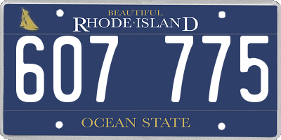 RI license plate 607775