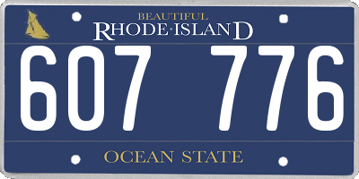 RI license plate 607776