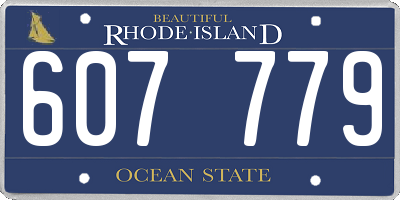 RI license plate 607779