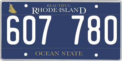 RI license plate 607780