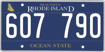 RI license plate 607790