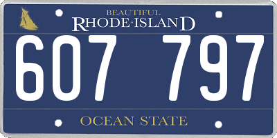 RI license plate 607797