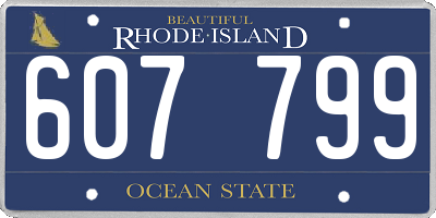 RI license plate 607799
