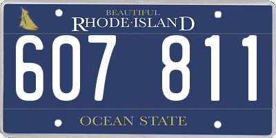 RI license plate 607811