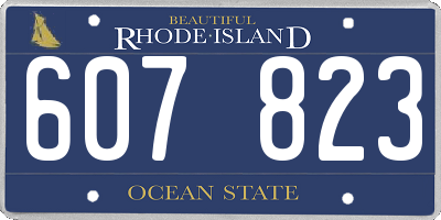 RI license plate 607823