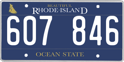 RI license plate 607846