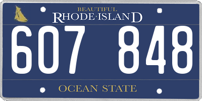 RI license plate 607848