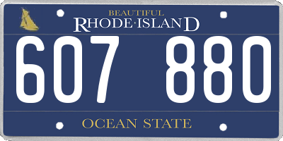 RI license plate 607880