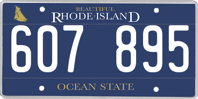 RI license plate 607895