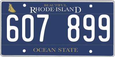 RI license plate 607899