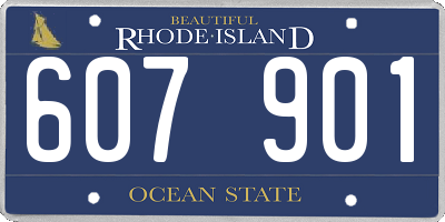 RI license plate 607901