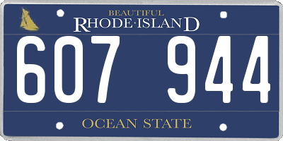 RI license plate 607944
