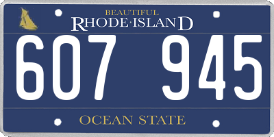 RI license plate 607945