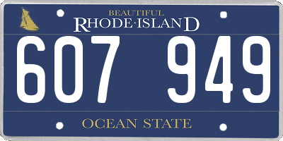 RI license plate 607949