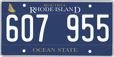 RI license plate 607955