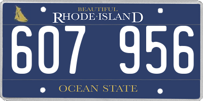 RI license plate 607956