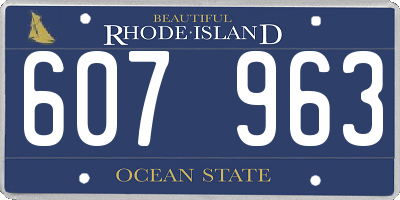 RI license plate 607963