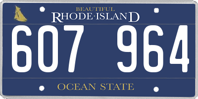 RI license plate 607964