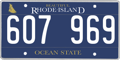 RI license plate 607969