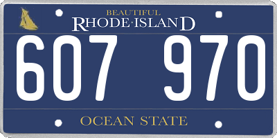 RI license plate 607970