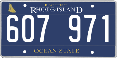 RI license plate 607971
