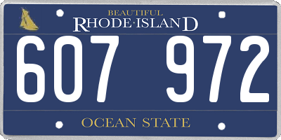 RI license plate 607972