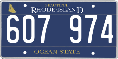 RI license plate 607974
