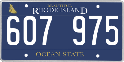 RI license plate 607975