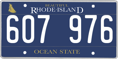 RI license plate 607976