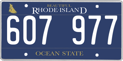 RI license plate 607977