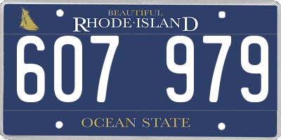 RI license plate 607979