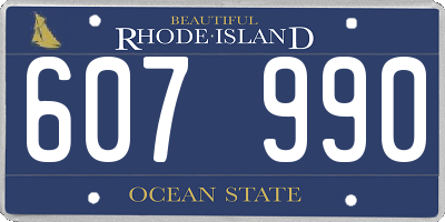 RI license plate 607990