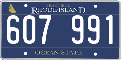 RI license plate 607991
